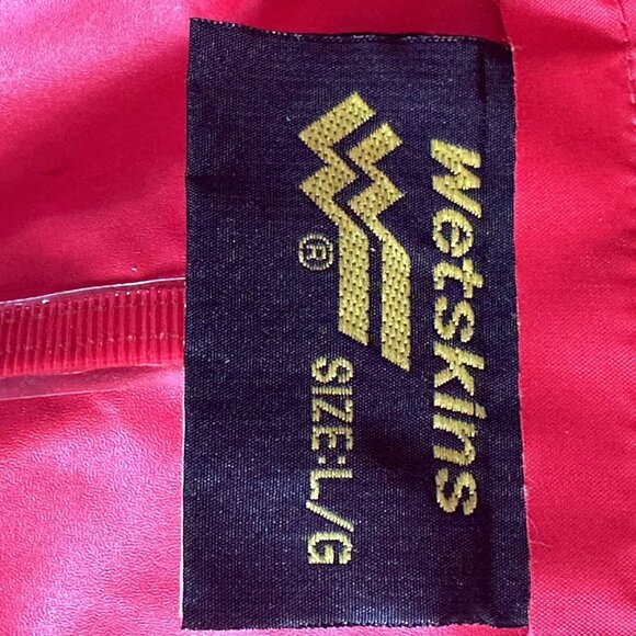 Vintage Wetskins Mens Overall Bib PVC Waterproof Workwear Jumpsuit Red Large - Picture 9 of 11